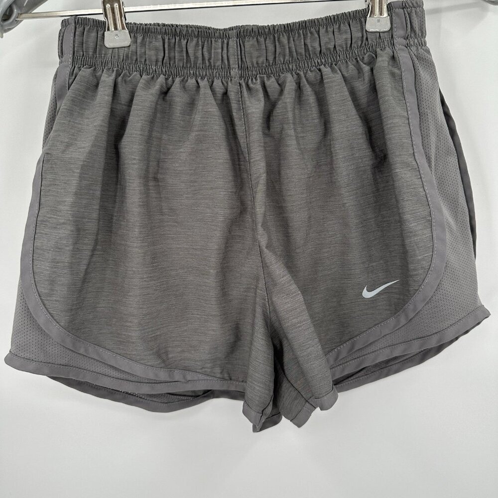Nike Women's Tempo Running Shorts size S Small Lined Athletic Heathered Grey